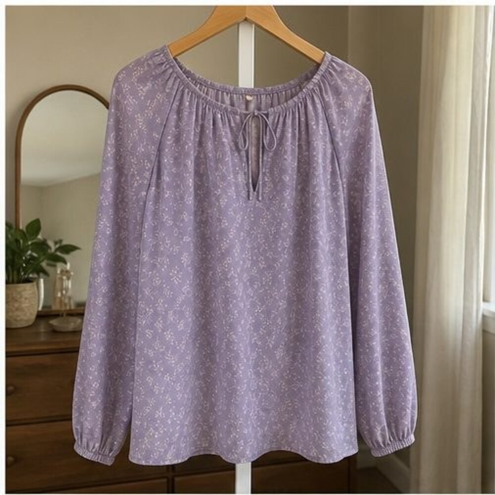 Cream Smocked Top